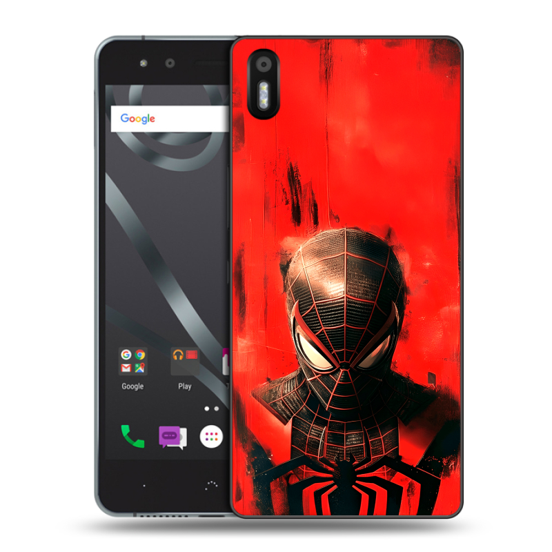 Силиконовый чехол на BQ Aquaris X5 с принтом человек паук spiderman Силиконовый чехол на BQ Aquaris X5 с принтом человек паук spiderman