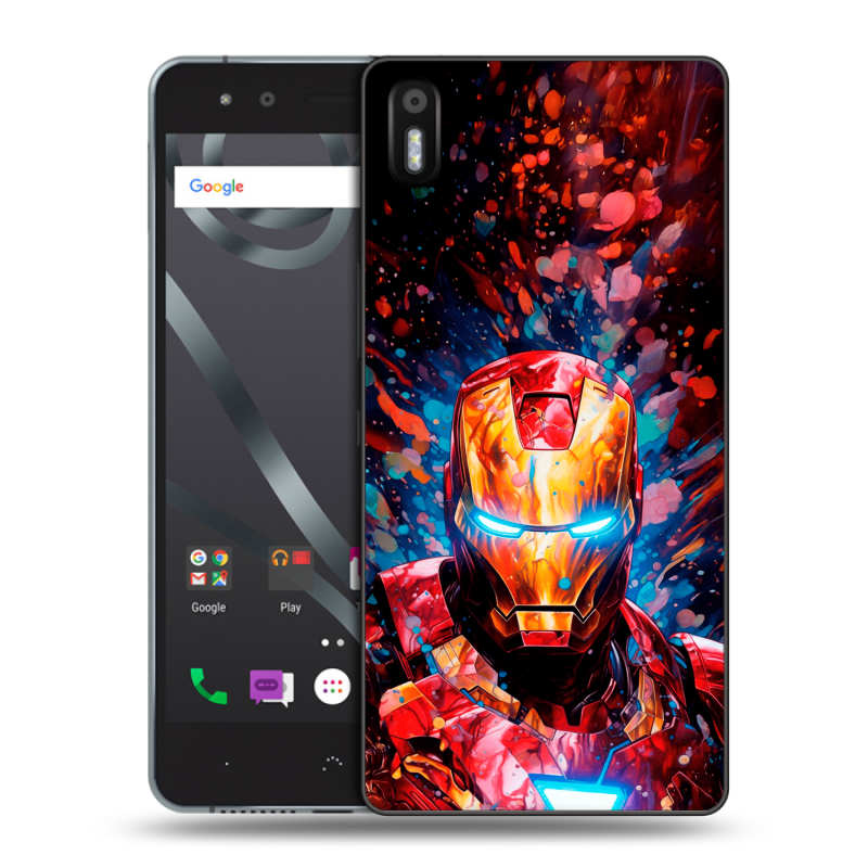Силиконовый чехол на BQ Aquaris X5 с принтом Железный человек Ironman Силиконовый чехол на BQ Aquaris X5 с принтом Железный человек Ironman