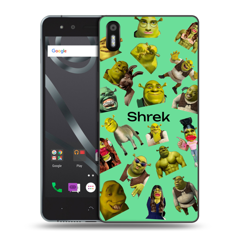 Силиконовый чехол на BQ Aquaris X5 с принтом Шрек Shrek Силиконовый чехол на BQ Aquaris X5 с принтом Шрек Shrek