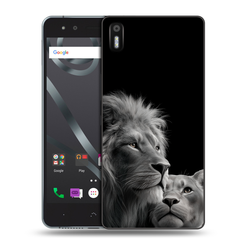 Пластиковый чехол на BQ Aquaris X5 с принтом Лев кошки Пластиковый чехол на BQ Aquaris X5 с принтом Лев кошки