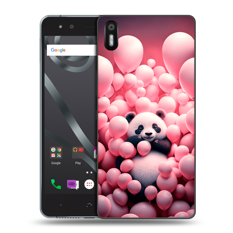 Силиконовый чехол на BQ Aquaris X5 с принтом Панда Силиконовый чехол на BQ Aquaris X5 с принтом Панда
