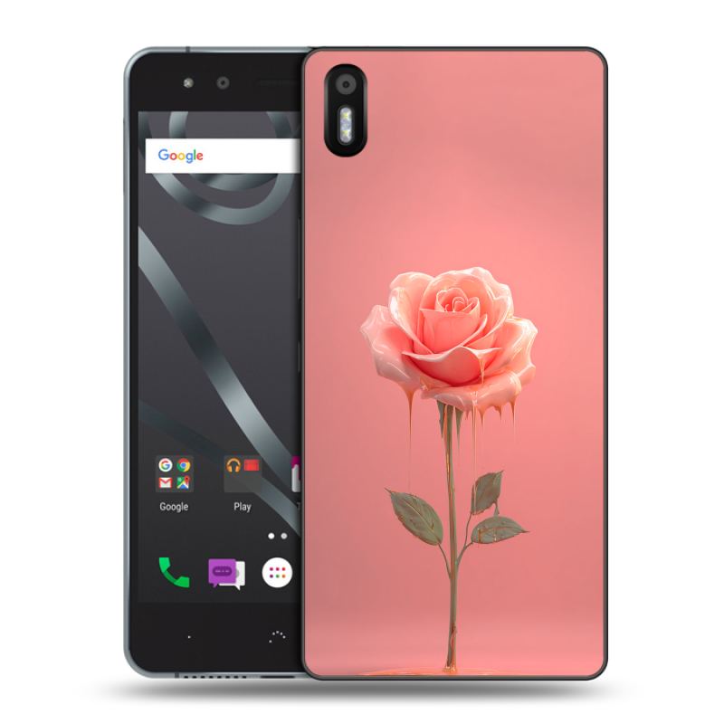 Силиконовый чехол на BQ Aquaris X5 с принтом Розовая роза Силиконовый чехол на BQ Aquaris X5 с принтом Розовая роза