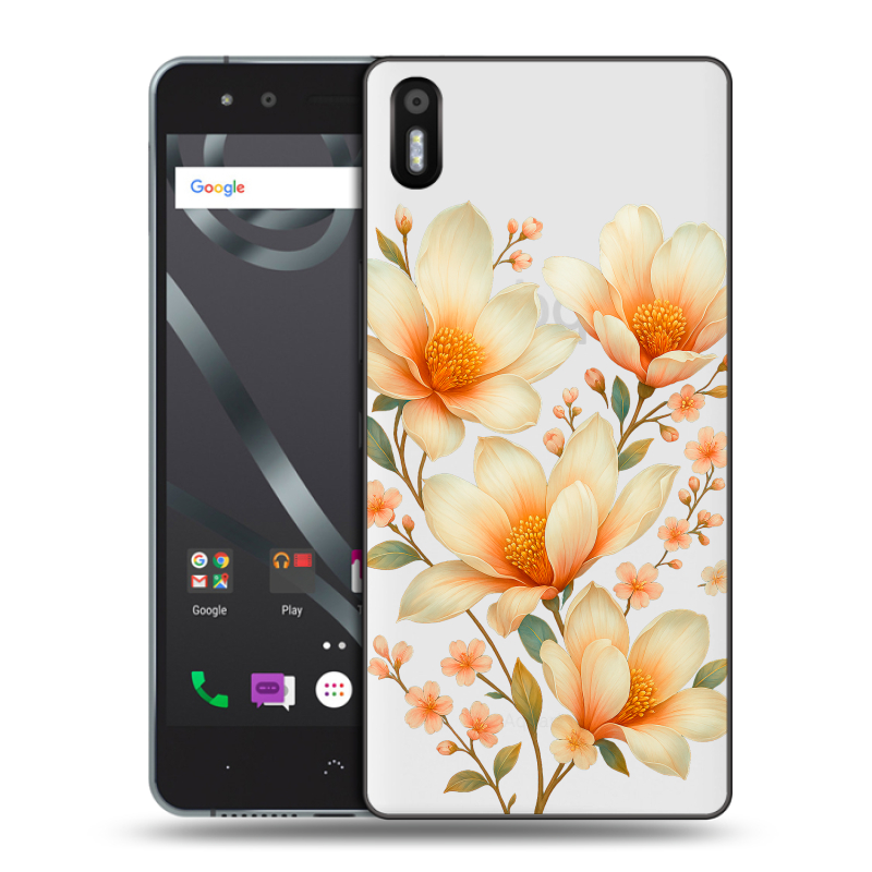 Пластиковый чехол на BQ Aquaris X5 с принтом Цветы Пластиковый чехол на BQ Aquaris X5 с принтом Цветы