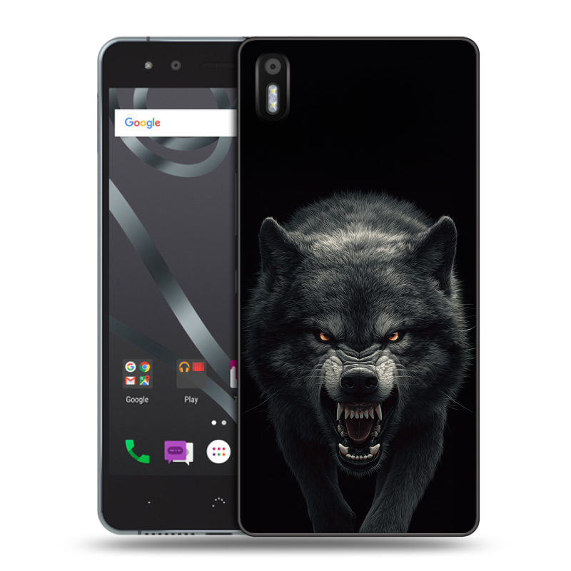 Силиконовый чехол на BQ Aquaris X5 с принтом Волк Силиконовый чехол на BQ Aquaris X5 с принтом Волк