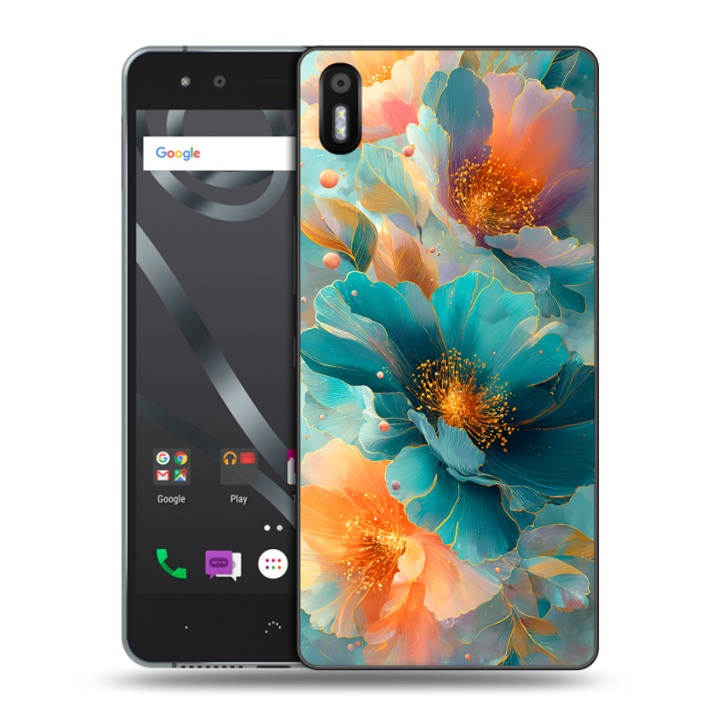 Силиконовый чехол на BQ Aquaris X5 с принтом Цветы Силиконовый чехол на BQ Aquaris X5 с принтом Цветы
