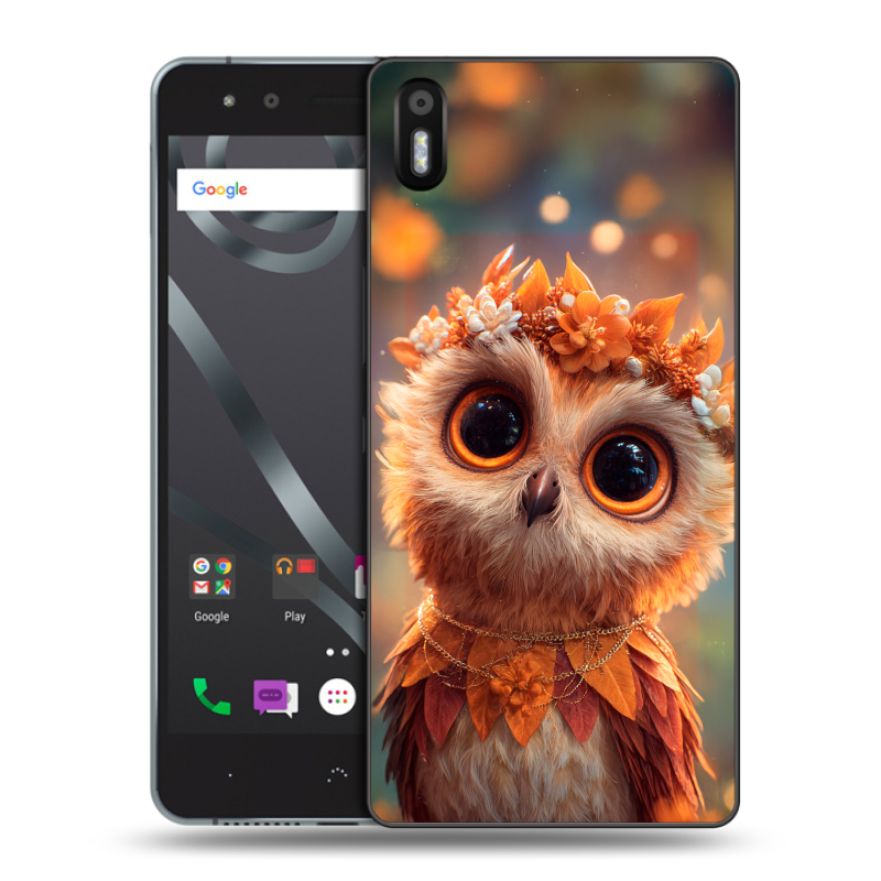 Силиконовый чехол на BQ Aquaris X5 с принтом Милая сова Силиконовый чехол на BQ Aquaris X5 с принтом Милая сова