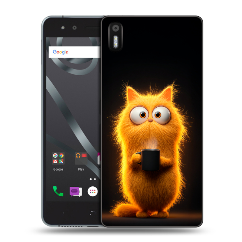 Пластиковый чехол на BQ Aquaris X5 с принтом Смешной кот Пластиковый чехол на BQ Aquaris X5 с принтом Смешной кот