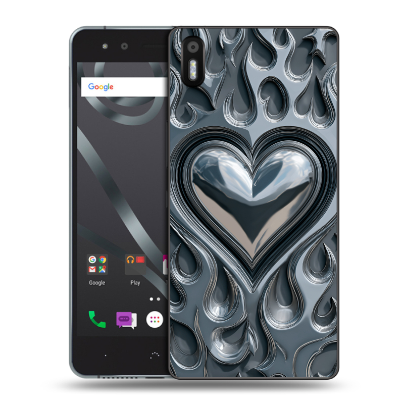 Силиконовый чехол на BQ Aquaris X5 с принтом Y2K Силиконовый чехол на BQ Aquaris X5 с принтом Y2K