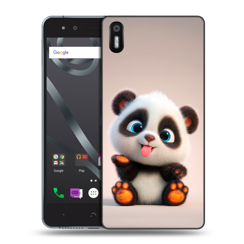 Пластиковый чехол на BQ Aquaris X5 с принтом милая панда Пластиковый чехол на BQ Aquaris X5 с принтом милая панда
