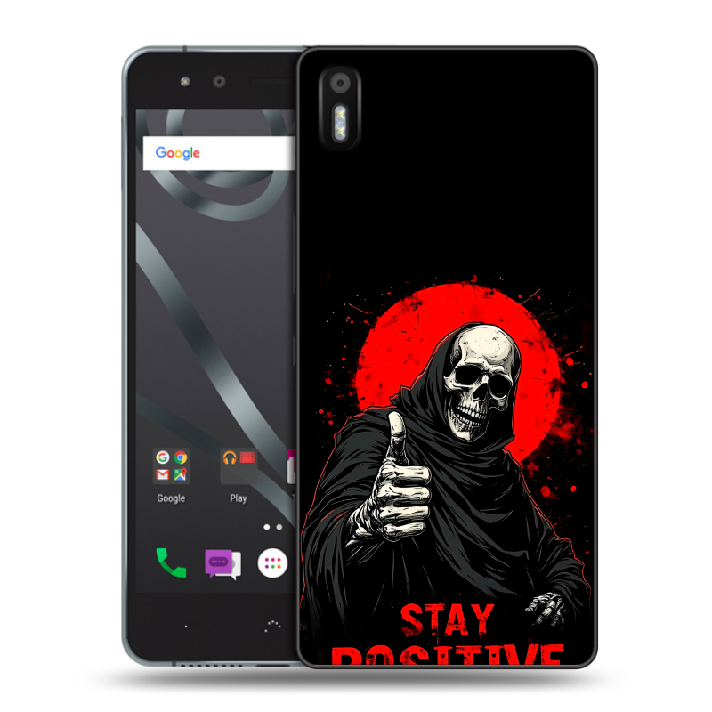 Силиконовый чехол на BQ Aquaris X5 с принтом смешной скелет Силиконовый чехол на BQ Aquaris X5 с принтом смешной скелет