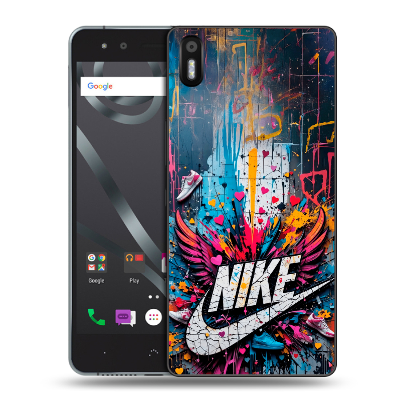 Силиконовый чехол на BQ Aquaris X5 с принтом Nike Найк Силиконовый чехол на BQ Aquaris X5 с принтом Nike Найк
