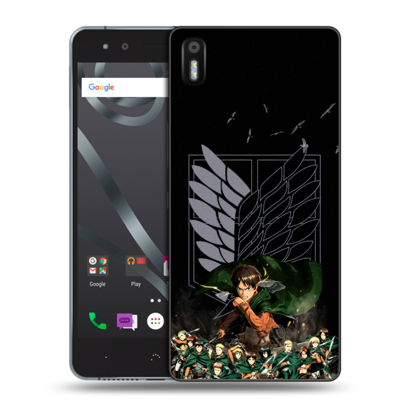 Силиконовый чехол на BQ Aquaris X5 с принтом Атака титанов Силиконовый чехол на BQ Aquaris X5 с принтом Атака титанов