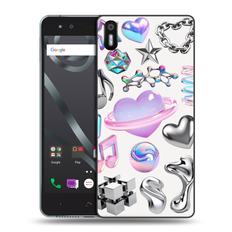 Силиконовый чехол на BQ Aquaris X5 с принтом Y2K Силиконовый чехол на BQ Aquaris X5 с принтом Y2K