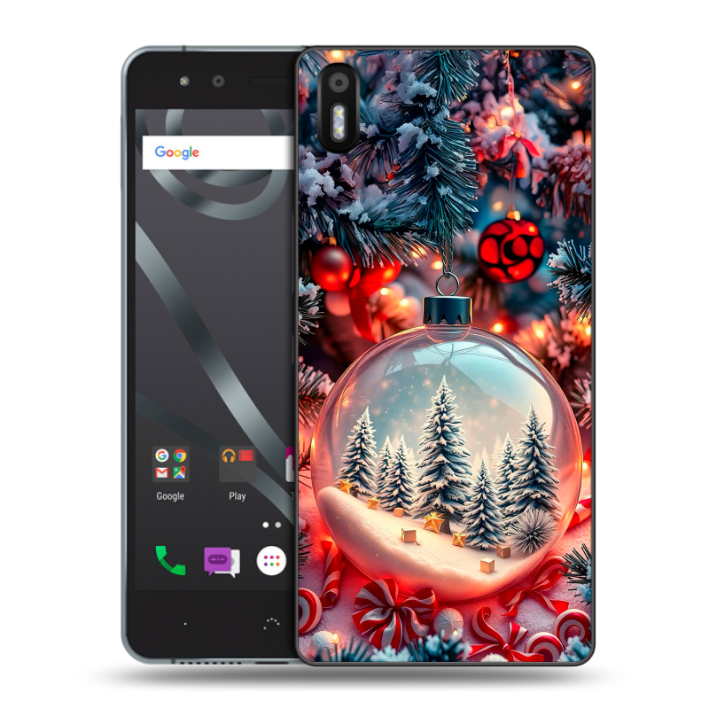 Пластиковый чехол на BQ Aquaris X5 с принтом Новый год Пластиковый чехол на BQ Aquaris X5 с принтом Новый год