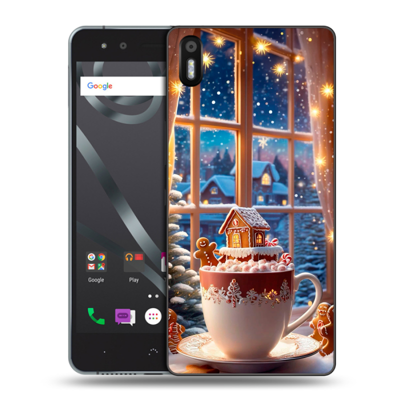 Пластиковый чехол на BQ Aquaris X5 с принтом Новый год Пластиковый чехол на BQ Aquaris X5 с принтом Новый год
