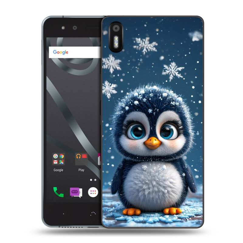 Силиконовый чехол на BQ Aquaris X5 с принтом Новый год Силиконовый чехол на BQ Aquaris X5 с принтом Новый год