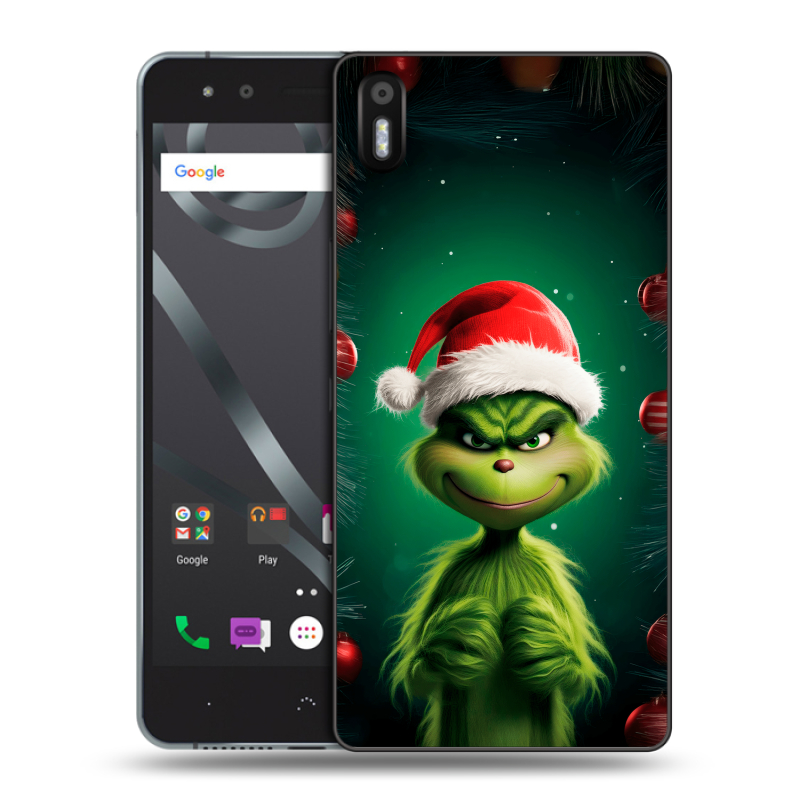 Пластиковый чехол на BQ Aquaris X5 с принтом Гринч Новый год Рождество Пластиковый чехол на BQ Aquaris X5 с принтом Гринч Новый год Рождество