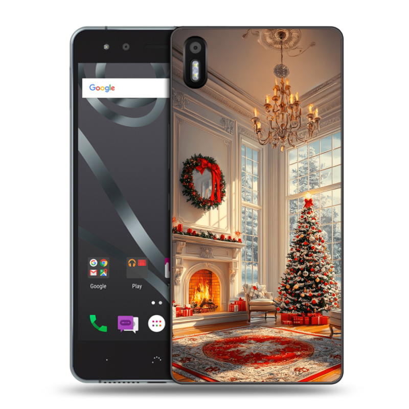 Силиконовый чехол на BQ Aquaris X5 с принтом Новый год Силиконовый чехол на BQ Aquaris X5 с принтом Новый год