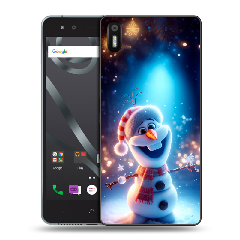 Пластиковый чехол на BQ Aquaris X5 с принтом Новый год Пластиковый чехол на BQ Aquaris X5 с принтом Новый год
