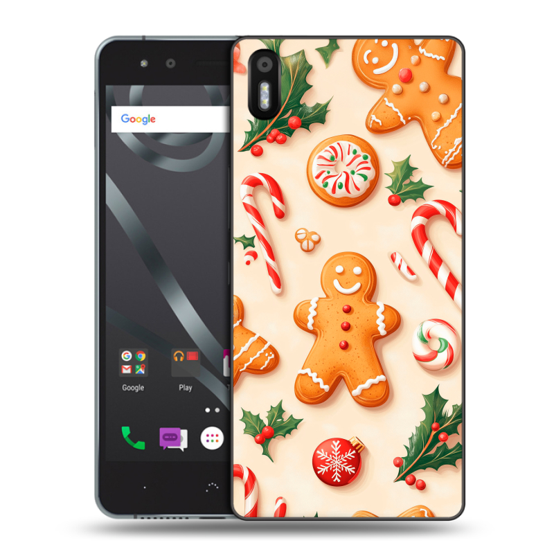 Пластиковый чехол на BQ Aquaris X5 с принтом Новый год Пластиковый чехол на BQ Aquaris X5 с принтом Новый год