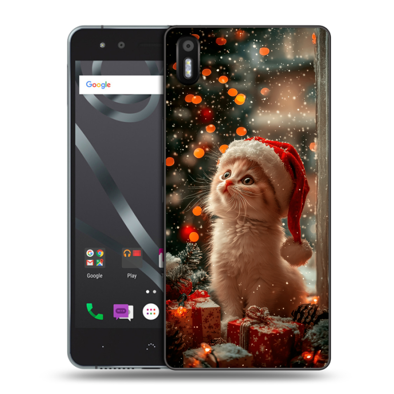 Пластиковый чехол на BQ Aquaris X5 с принтом Новый год Пластиковый чехол на BQ Aquaris X5 с принтом Новый год