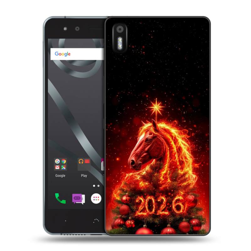 Силиконовый чехол на BQ Aquaris X5 с принтом Новый год Силиконовый чехол на BQ Aquaris X5 с принтом Новый год