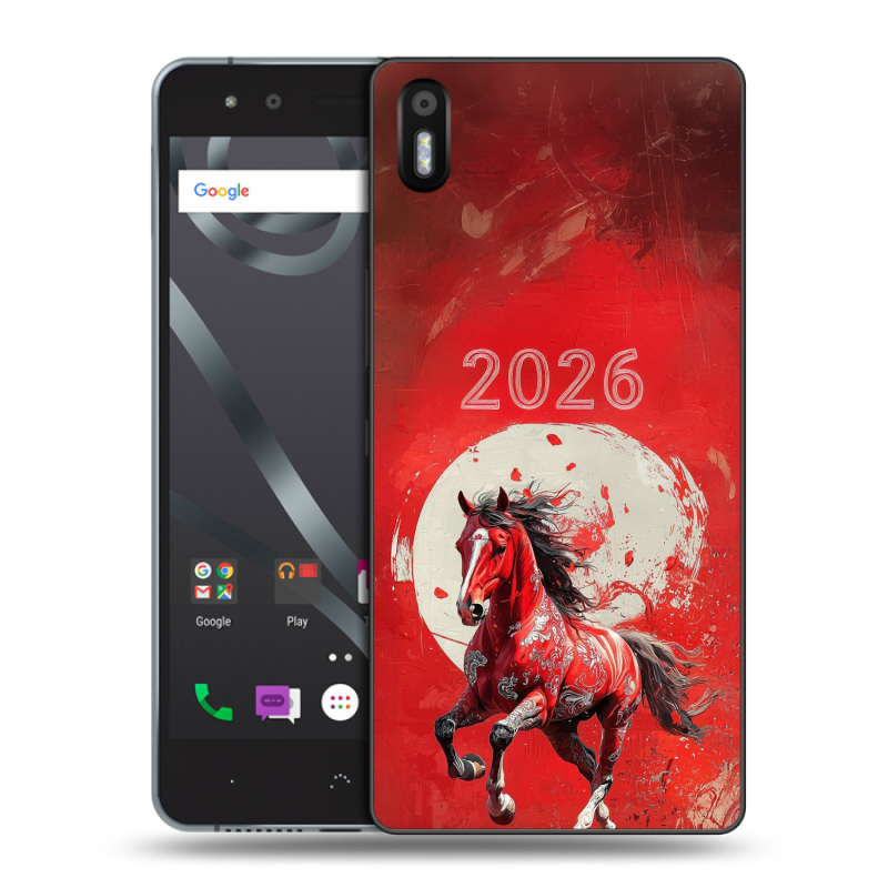 Пластиковый чехол на BQ Aquaris X5 с принтом Новый год Пластиковый чехол на BQ Aquaris X5 с принтом Новый год