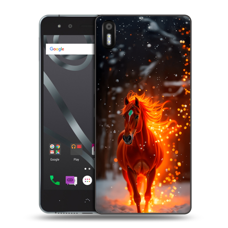 Пластиковый чехол на BQ Aquaris X5 с принтом Новый год Пластиковый чехол на BQ Aquaris X5 с принтом Новый год
