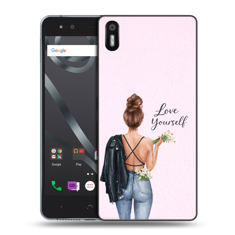 Пластиковый чехол на BQ Aquaris X5 с принтом женский Пластиковый чехол на BQ Aquaris X5 с принтом женский
