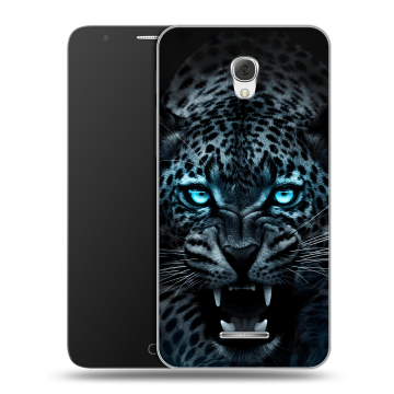 Пластиковый чехол на Alcatel Pop 4 Plus с принтом Темный леопард Пластиковый чехол на Alcatel Pop 4 Plus с принтом Темный леопард