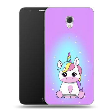 Пластиковый чехол на Alcatel Pop 4 Plus с принтом Единорог Пластиковый чехол на Alcatel Pop 4 Plus с принтом Единорог