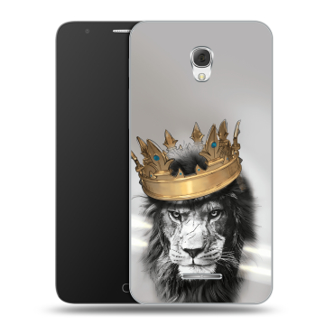 Пластиковый чехол на Alcatel Pop 4 Plus с принтом Лев с короной Пластиковый чехол на Alcatel Pop 4 Plus с принтом Лев с короной
