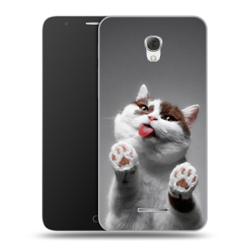 Пластиковый чехол на Alcatel Pop 4 Plus с принтом Коты Пластиковый чехол на Alcatel Pop 4 Plus с принтом Коты