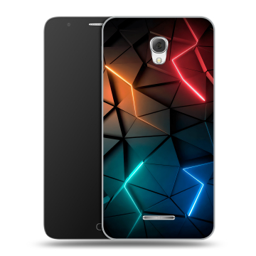 Пластиковый чехол на Alcatel Pop 4 Plus с принтом Абстракция неон Пластиковый чехол на Alcatel Pop 4 Plus с принтом Абстракция неон