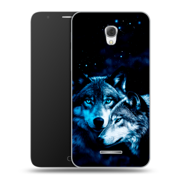 Пластиковый чехол на Alcatel Pop 4 Plus с принтом Волки Пластиковый чехол на Alcatel Pop 4 Plus с принтом Волки