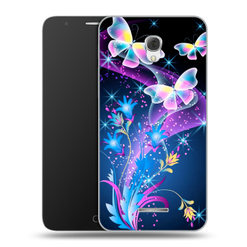 Пластиковый чехол на Alcatel Pop 4 Plus с принтом Бабочки Пластиковый чехол на Alcatel Pop 4 Plus с принтом Бабочки