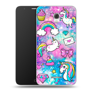 Пластиковый чехол на Alcatel Pop 4 Plus с принтом Единороги Пластиковый чехол на Alcatel Pop 4 Plus с принтом Единороги