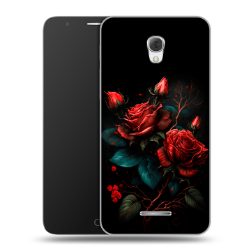Пластиковый чехол на Alcatel Pop 4 Plus с принтом Розы красные Пластиковый чехол на Alcatel Pop 4 Plus с принтом Розы красные