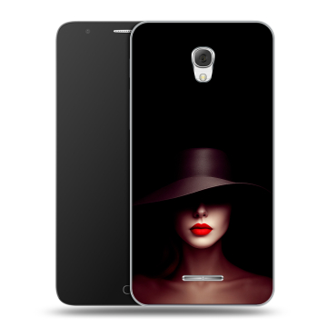 Пластиковый чехол на Alcatel Pop 4 Plus с принтом Девушка в шляпе Пластиковый чехол на Alcatel Pop 4 Plus с принтом Девушка в шляпе
