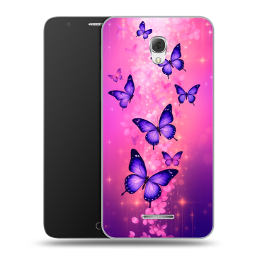 Пластиковый чехол на Alcatel Pop 4 Plus с принтом Бабочки Пластиковый чехол на Alcatel Pop 4 Plus с принтом Бабочки