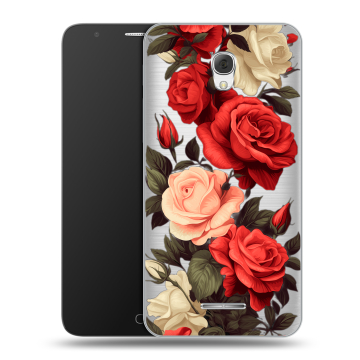 Пластиковый чехол на Alcatel Pop 4 Plus с принтом Розы Пластиковый чехол на Alcatel Pop 4 Plus с принтом Розы