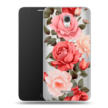 Пластиковый чехол на Alcatel Pop 4 Plus с принтом Розы Пластиковый чехол на Alcatel Pop 4 Plus с принтом Розы
