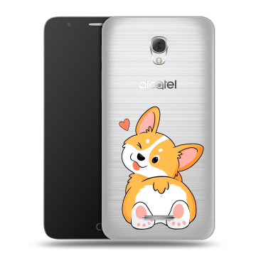 Пластиковый чехол на Alcatel Pop 4 Plus с принтом Корги Пластиковый чехол на Alcatel Pop 4 Plus с принтом Корги