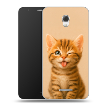 Пластиковый чехол на Alcatel Pop 4 Plus с принтом котенок Пластиковый чехол на Alcatel Pop 4 Plus с принтом котенок