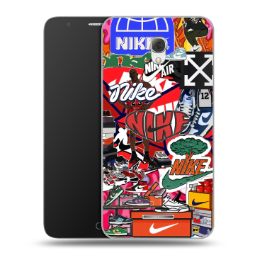 Пластиковый чехол на Alcatel Pop 4 Plus с принтом Найк Nike яркий