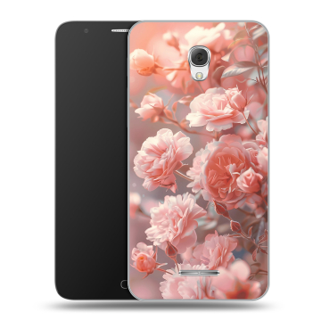 Пластиковый чехол на Alcatel Pop 4 Plus с принтом Розовые розы