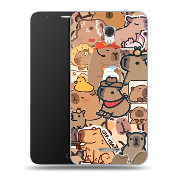 Пластиковый чехол на Alcatel Pop 4 Plus с принтом капибара