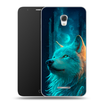 Пластиковый чехол на Alcatel Pop 4 Plus с принтом бабочки саккура