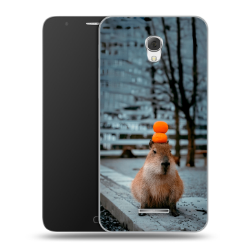 Пластиковый чехол на Alcatel Pop 4 Plus с принтом капибара