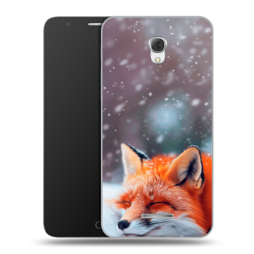 Пластиковый чехол на Alcatel Pop 4 Plus с принтом лиса